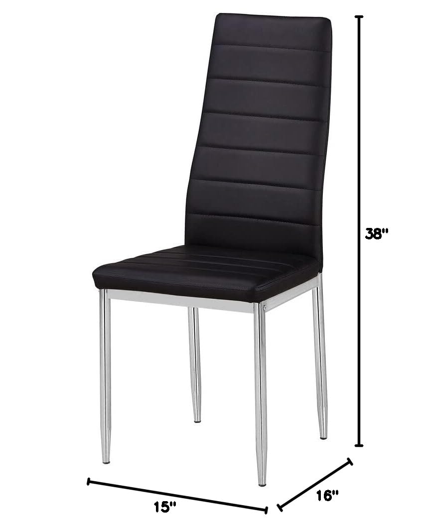 Set of 2 Black Modern Chairs Q680546