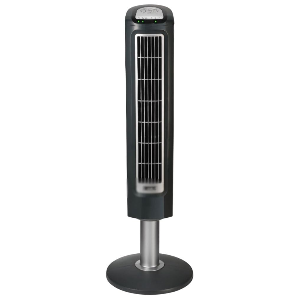 38" 3-Speed Oscillating Fan with Remote and Timer Gray D579