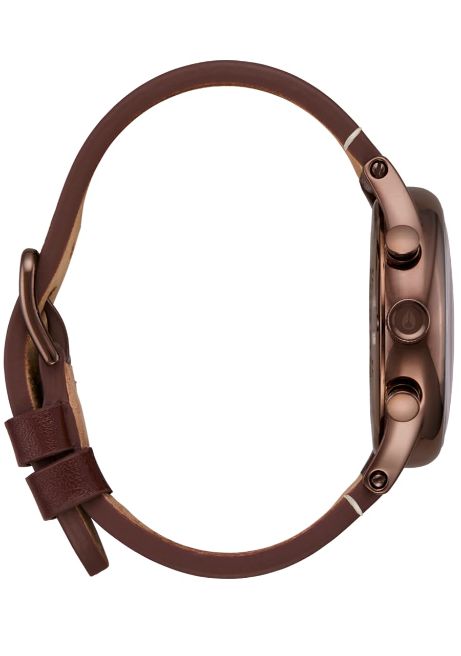 Chocolate Brown Leather Chrono Watch F993535