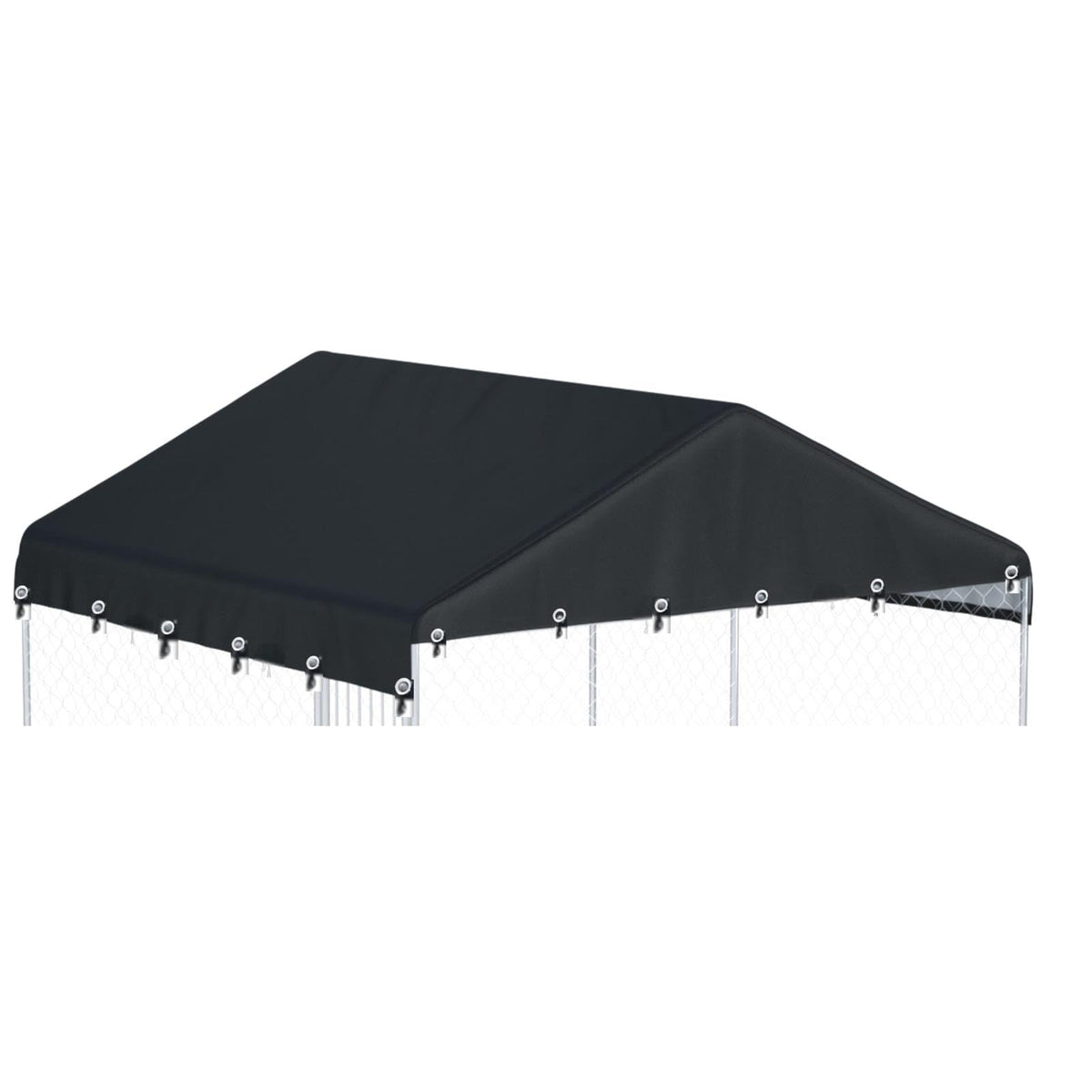 Black Outdoor Dog Kennel Cover 10'W x 10'L N19072