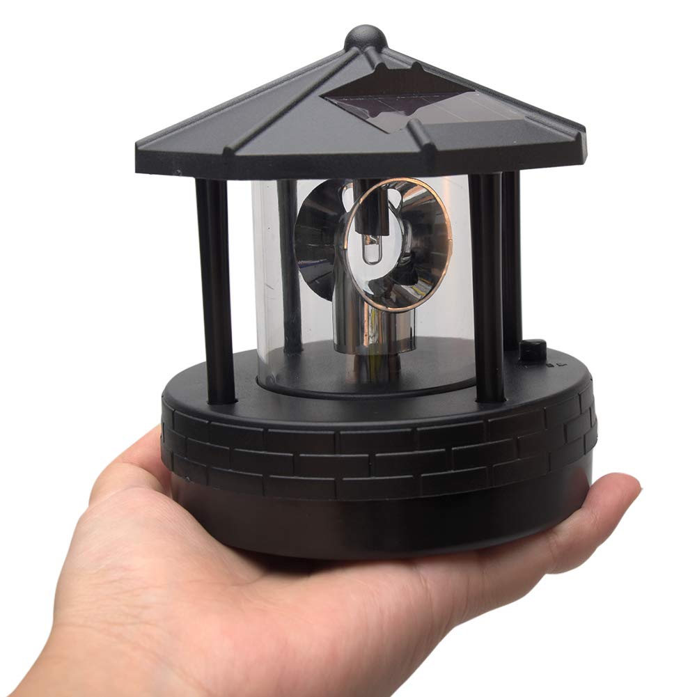 Solar Lighthouse Light with Rotating Beacon T216