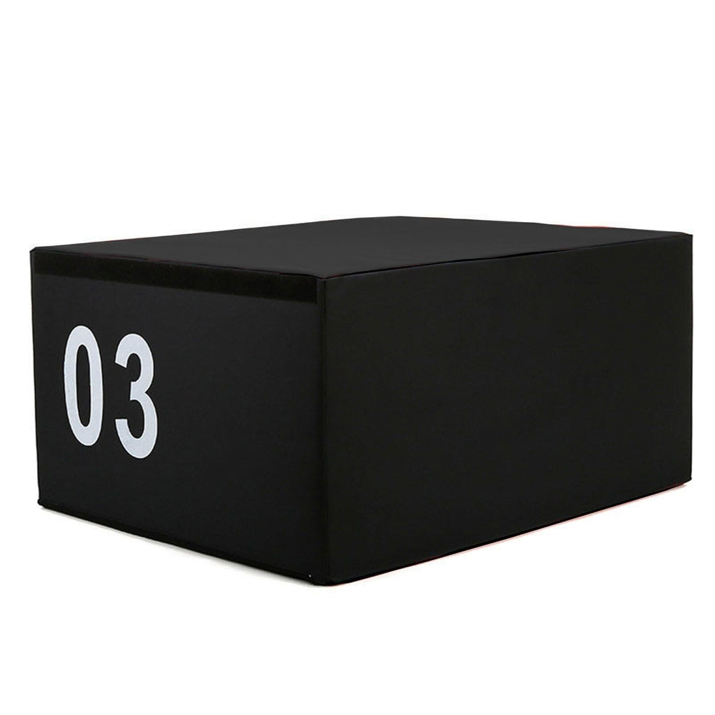 4-in-1 Foam Jumping Exercise Box Non-slip PU Leather Cover O5217