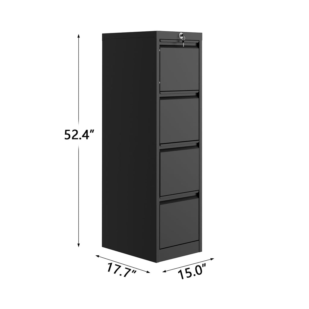 4 Drawer Metal File Cabinet with Lock Y60489