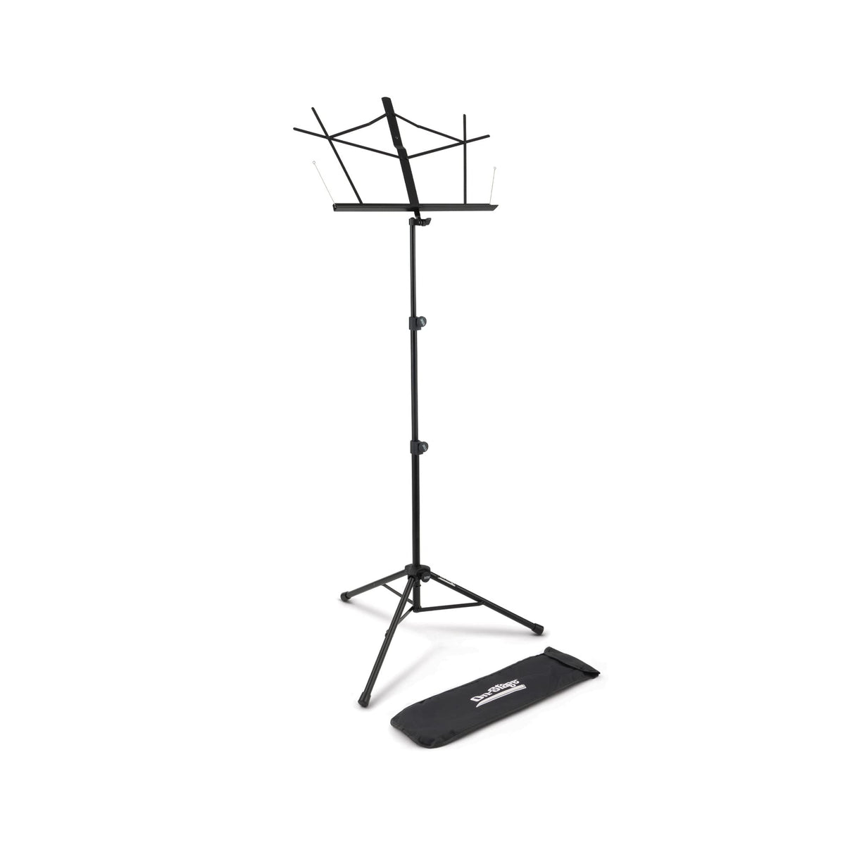 Black Metal Folding Sheet Music Stand with Bag R48942