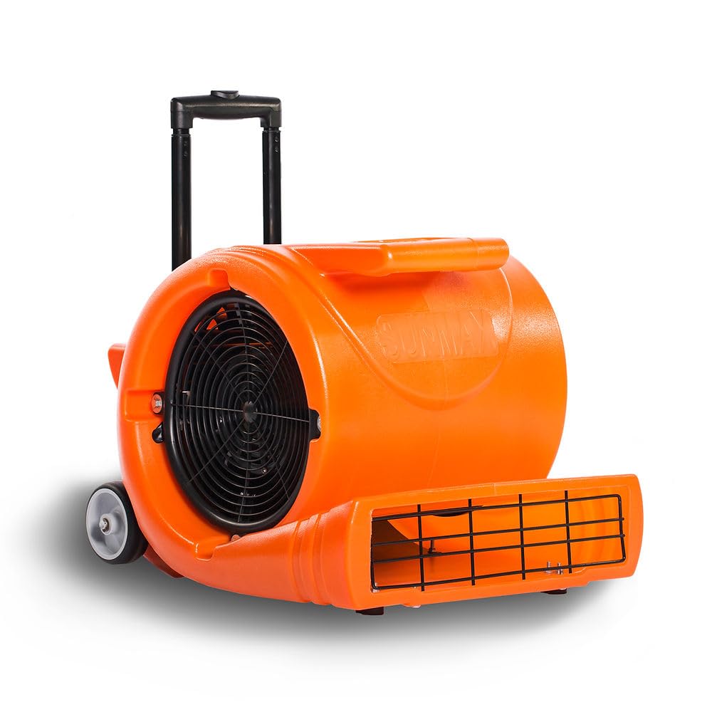 3-Speed 1.3HP 5000 CFM Air Mover Floor Dryer with Telescopic Handle O786