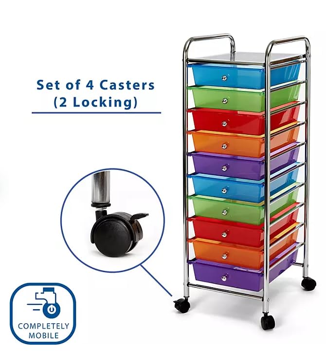 10 Drawer Rolling Storage Cart H261