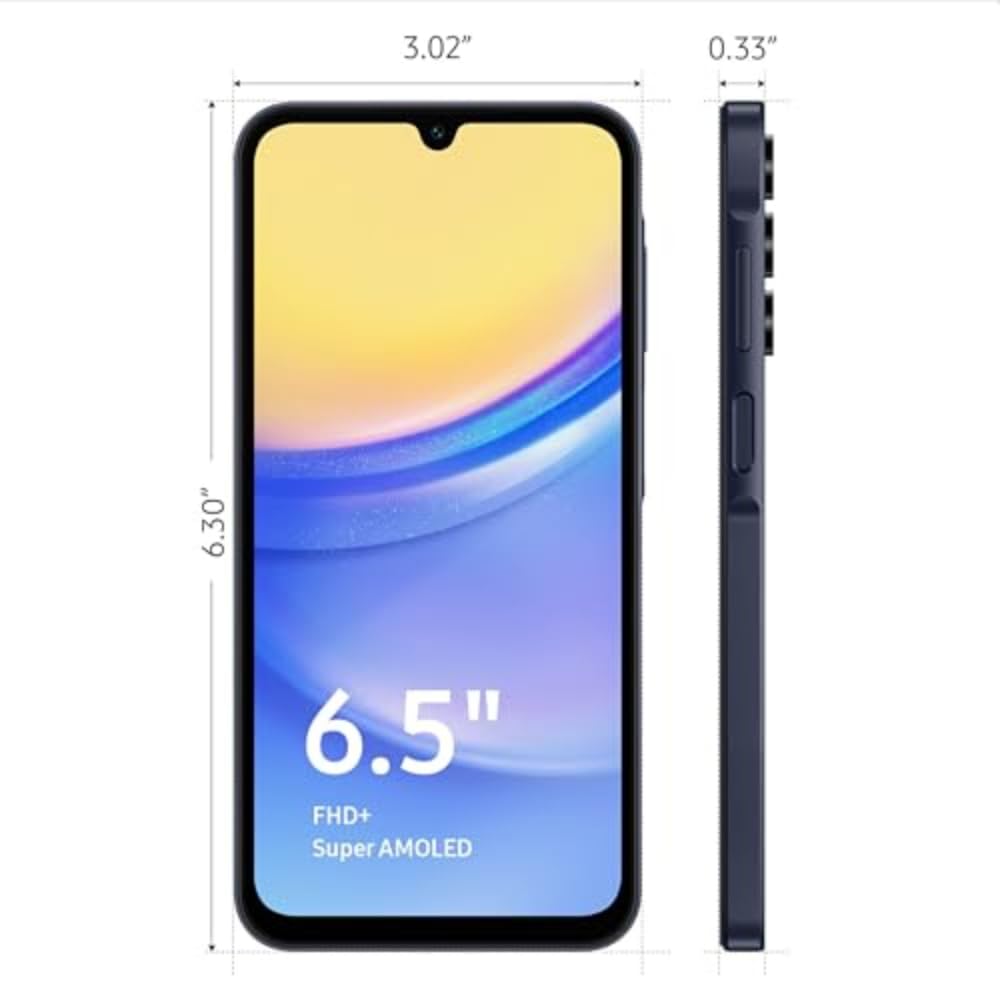 Unlocked Android Smartphone 128GB AMOLED Display Blue Black L122651