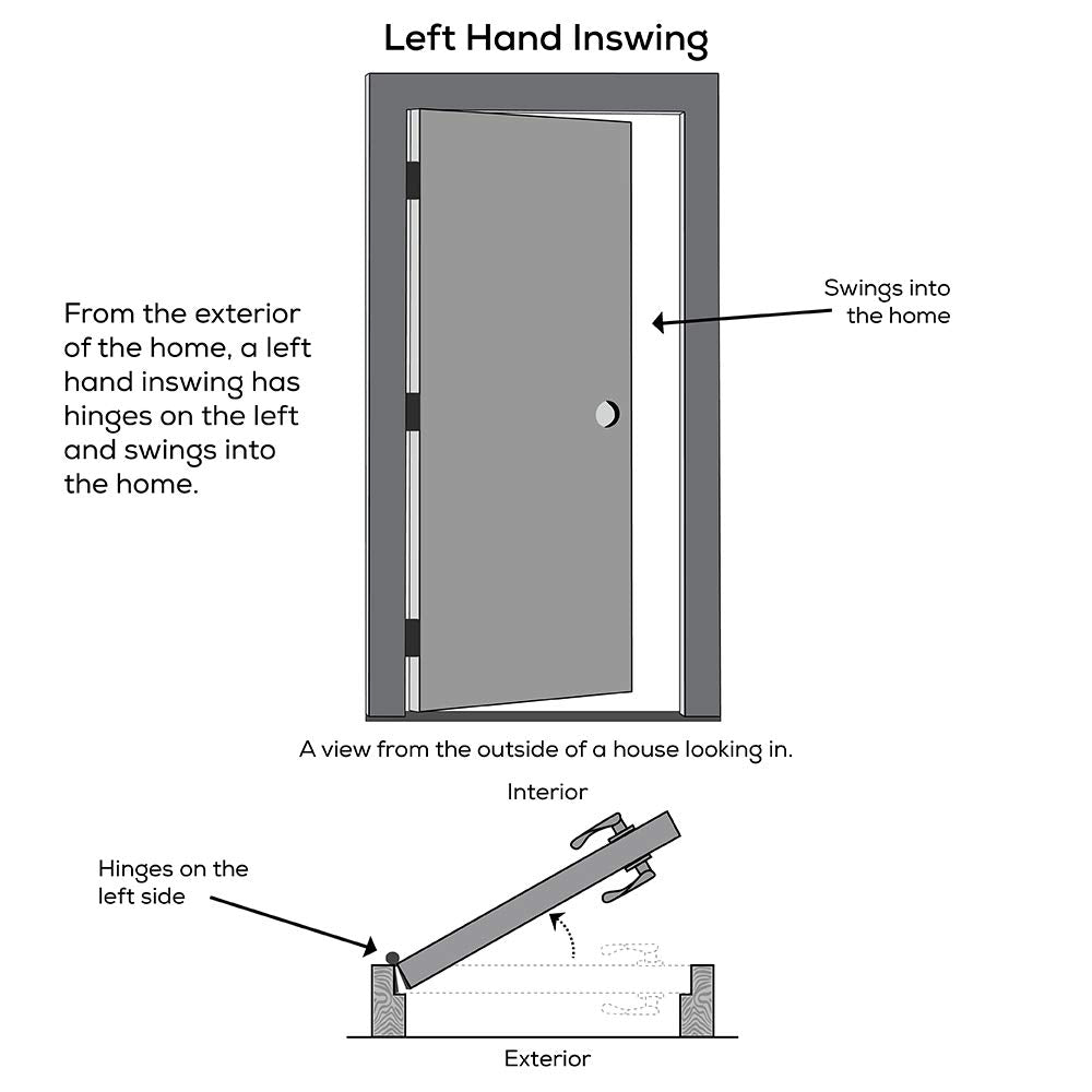 Left Hand In-swing Prehung Front Door 36" x 80" E946
