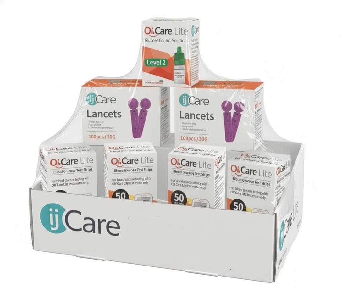 Blood Sugar Testing Bundle – Monitor 200 Glucose Test Strips, 200 Lancets & 1 Control Solution X2929