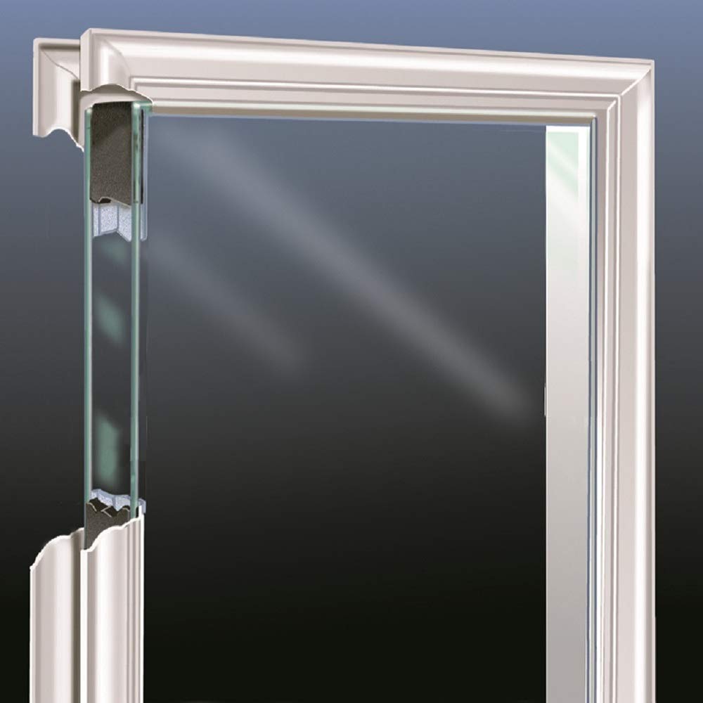 Primed Left Hand Outswing 1/2 Lite 2-Panel Clear Glass Steel Prehung Door 32"x80" N325300
