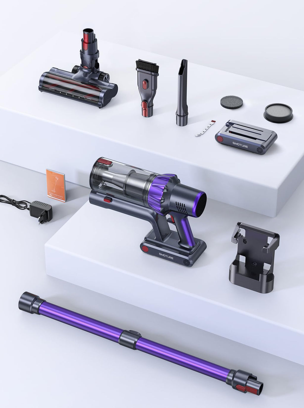 Cordless Stick Vacuum with 2 Batteries 45KPA 550W F228087