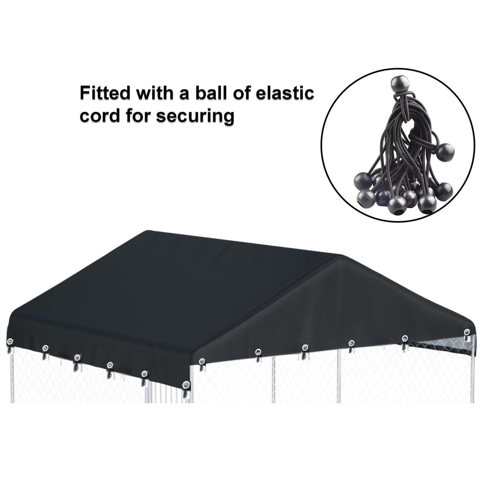 Black Outdoor Dog Kennel Cover 10'W x 10'L N19072