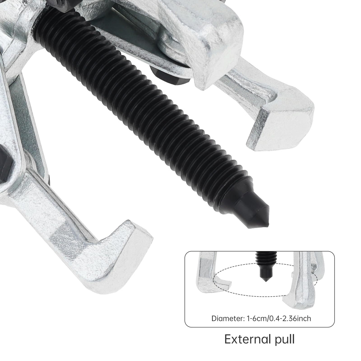 2.36 Inch Adjustable High Carbon Steel 3-Jaw Gear Puller Tool H23611