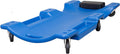 Blue Plastic Rolling Garage Creeper with Padded Headrest and 6 Casters M997