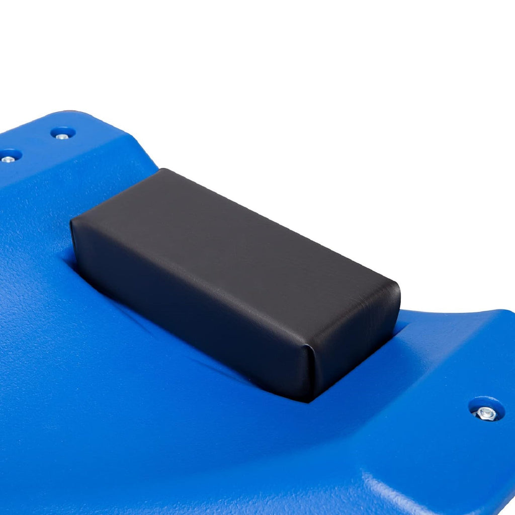 Blue Plastic Rolling Garage Creeper with Padded Headrest and 6 Casters M997