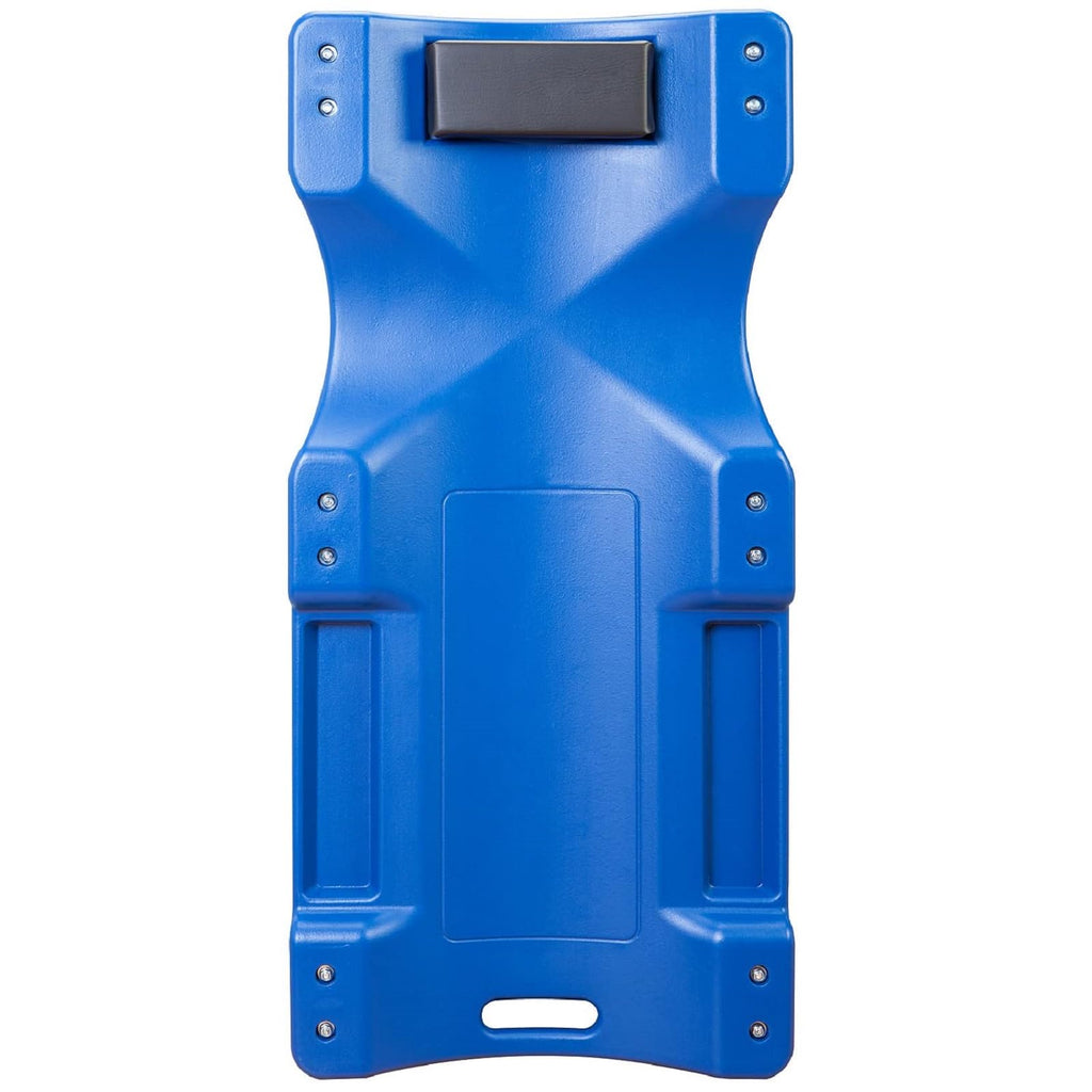 Blue Plastic Rolling Garage Creeper with Padded Headrest and 6 Casters M997
