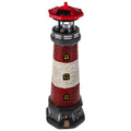 Solar Lighthouse with Rotating LED Lights 15 Inch Tall Z13243