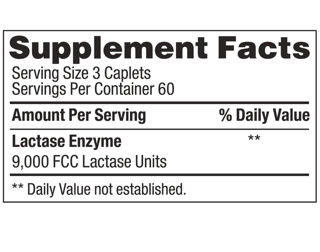 Lactase Enzyme 180 Caplets K50833
