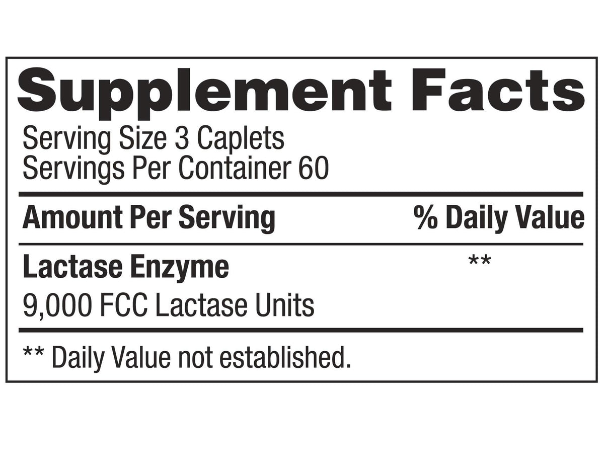Lactase Enzyme 180 Caplets K50833