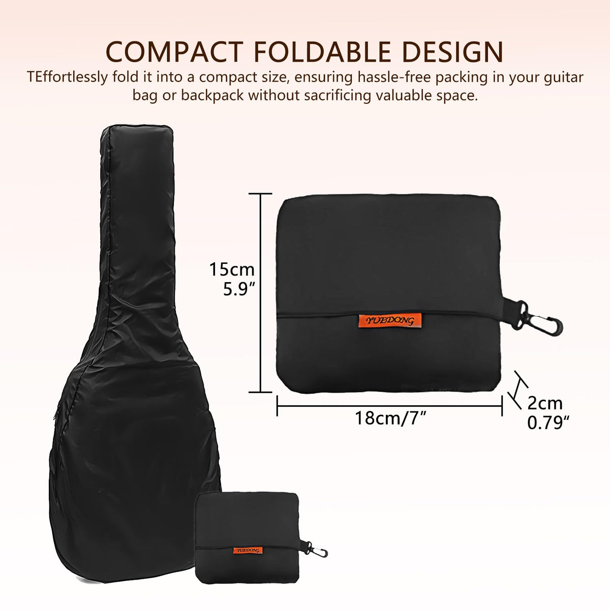 Black Waterproof Electric Guitar Bag Rain Cover G27009
