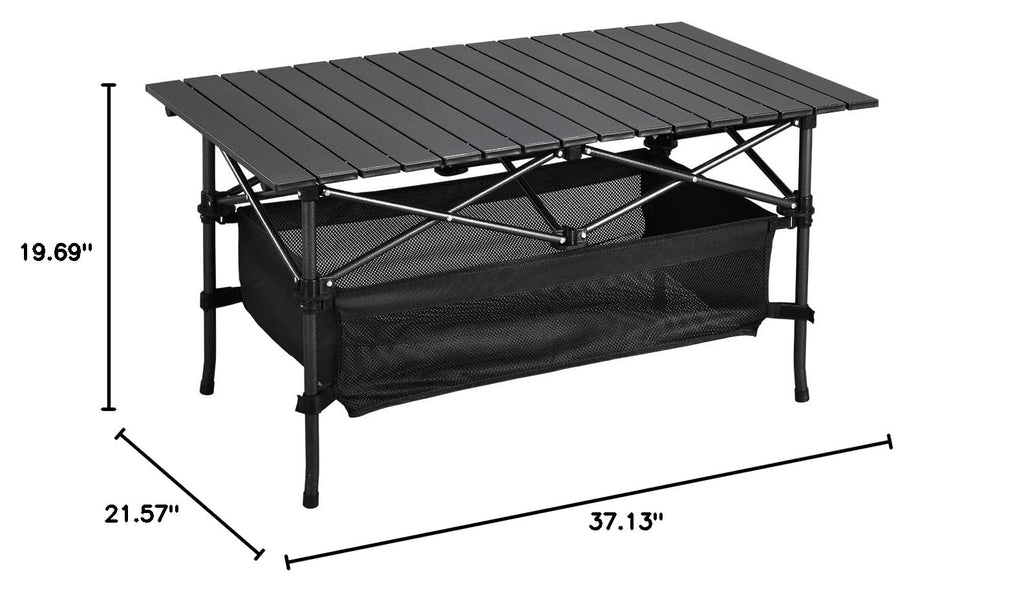 Lightweight Aluminum Folding Camping Table with Carrying Bag P2787
