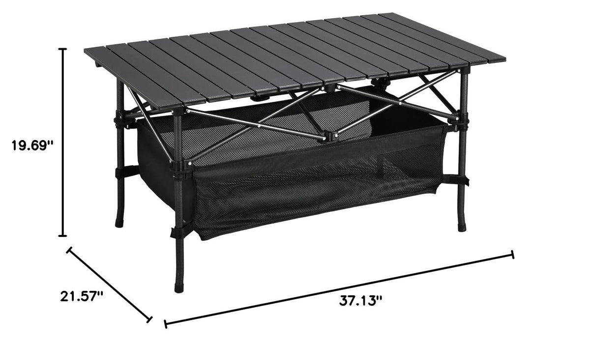 Lightweight Aluminum Folding Camping Table with Carrying Bag P2787