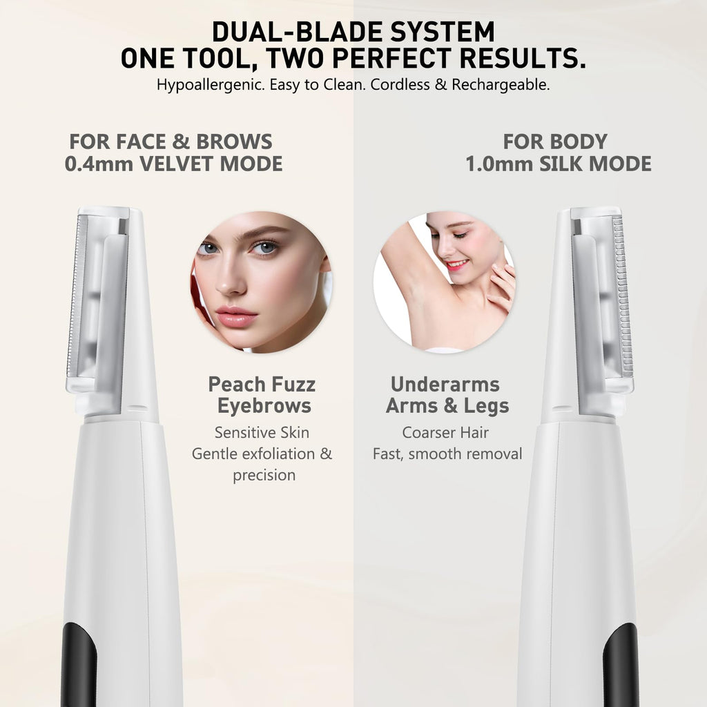 3 Speeds LED Electric Dermaplaning Tool with 12 Replaceable Blades T233