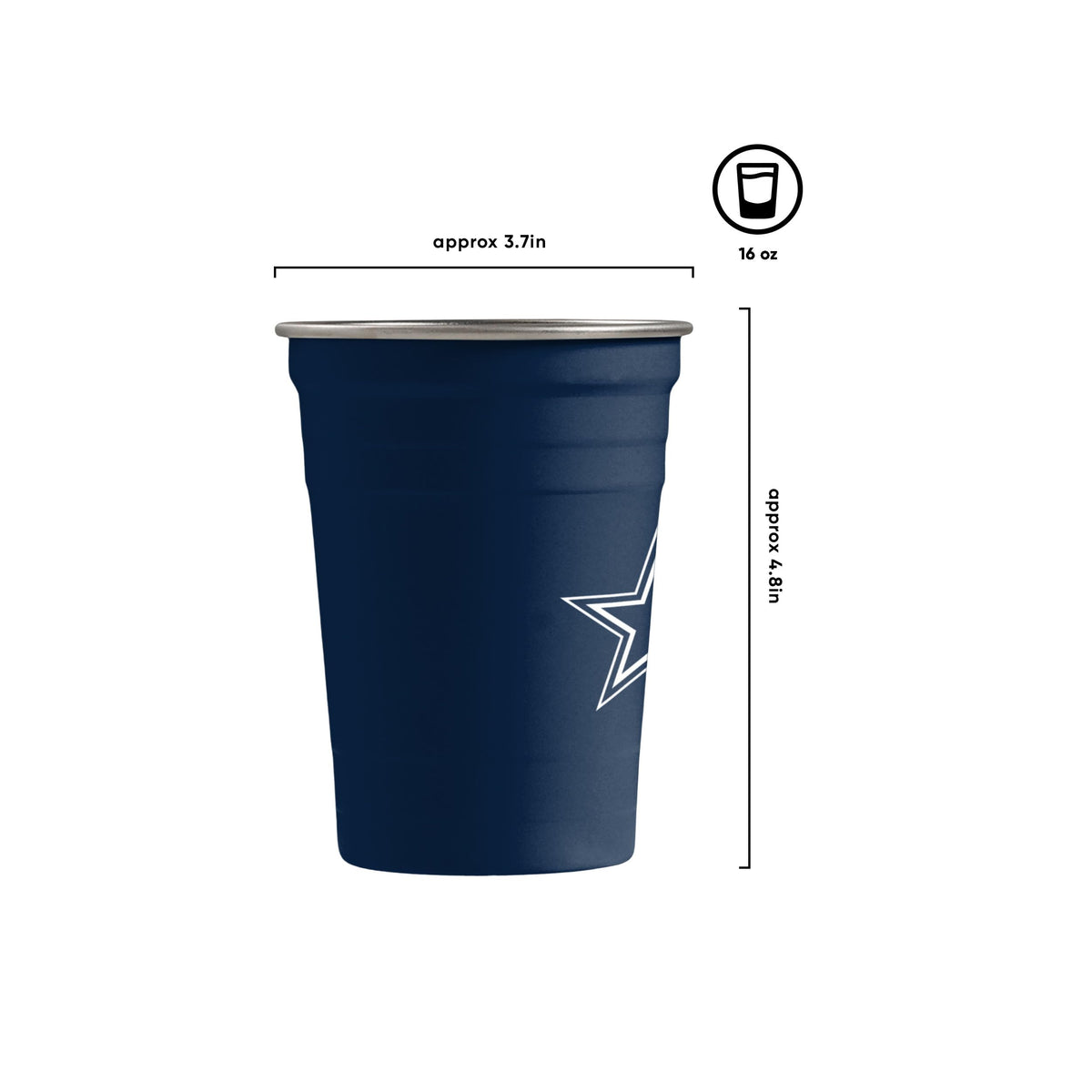 2 Pack Reusable Stainless Steel 16 oz Tumbler Cup U477