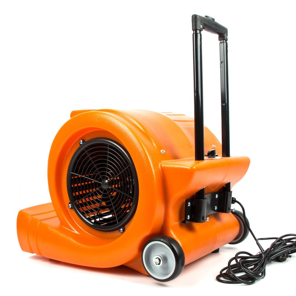 3-Speed 1.3HP 5000 CFM Air Mover Floor Dryer with Telescopic Handle O786