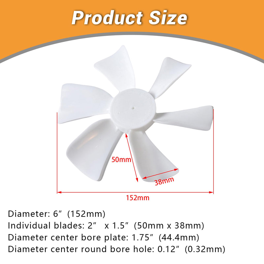 6 Inch RV Vent Fan Blade with D-Bore I997328