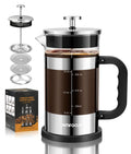 French Press Coffee Maker 21 oz Borosilicate Glass F8806