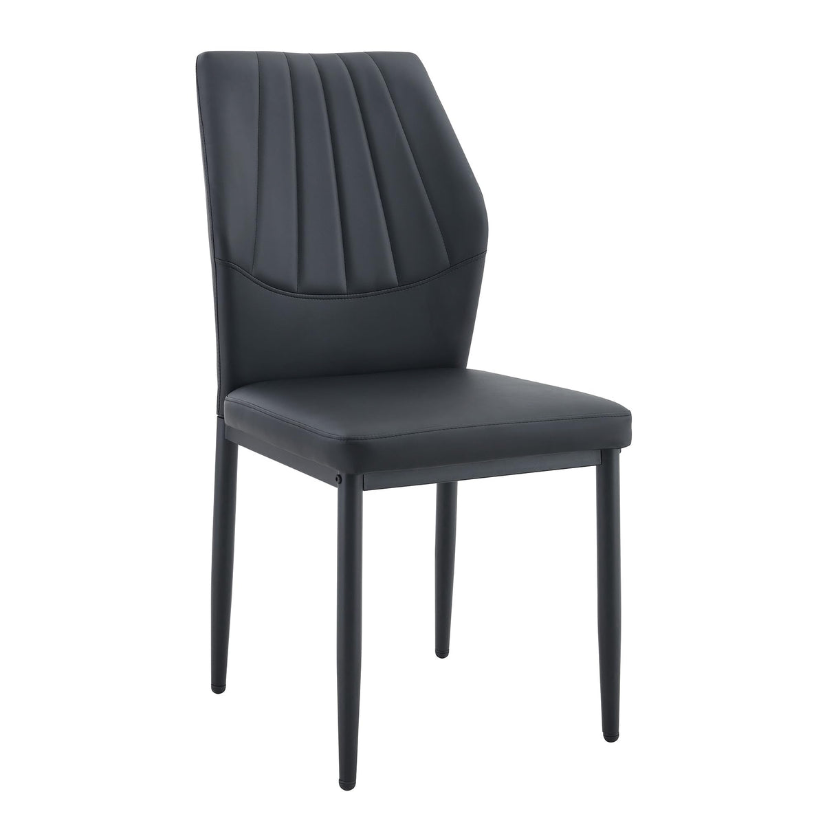 Black PU Leather Dining Chairs Set of 4 B7154