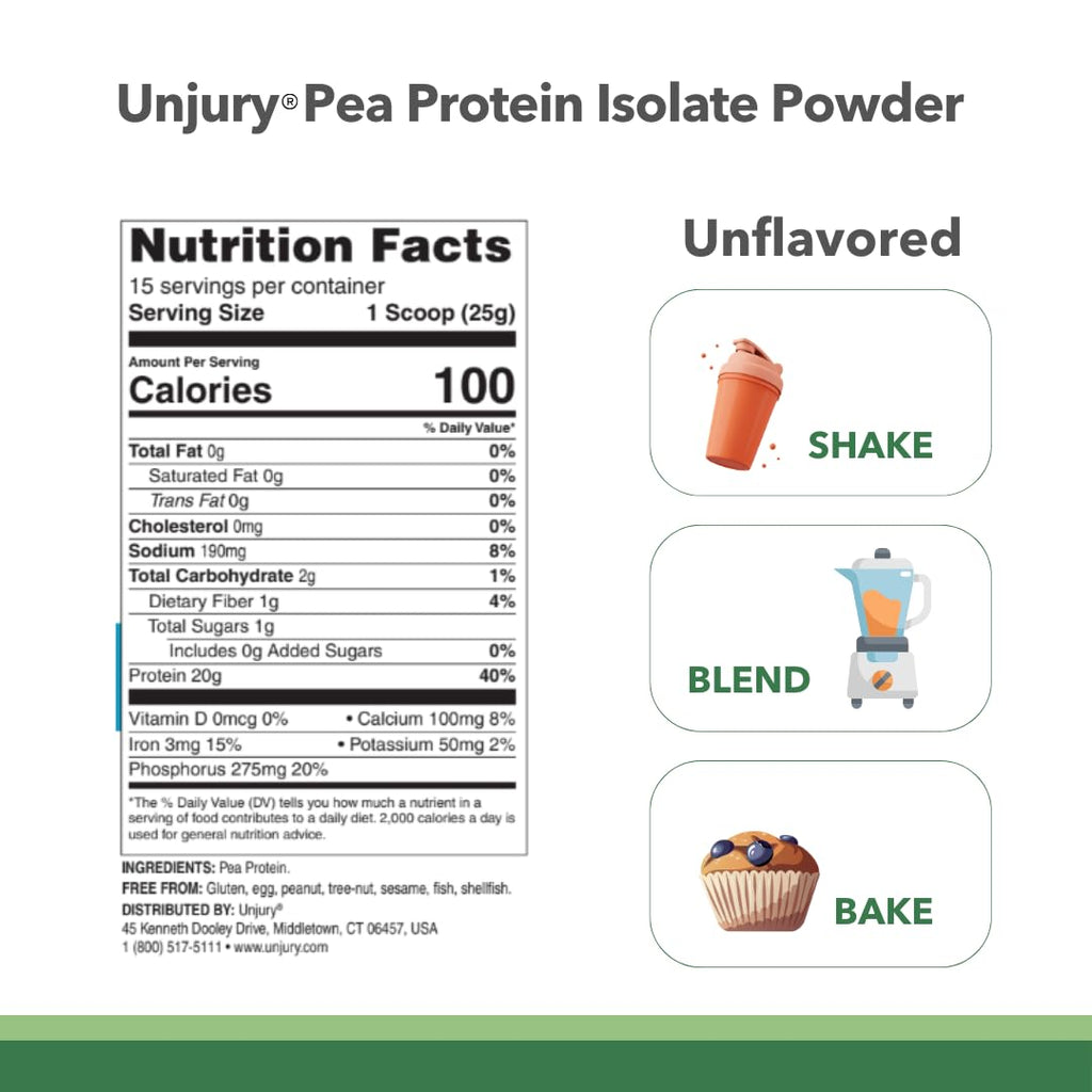 Vegan Unflavored Protein Powder 20 Servings C507