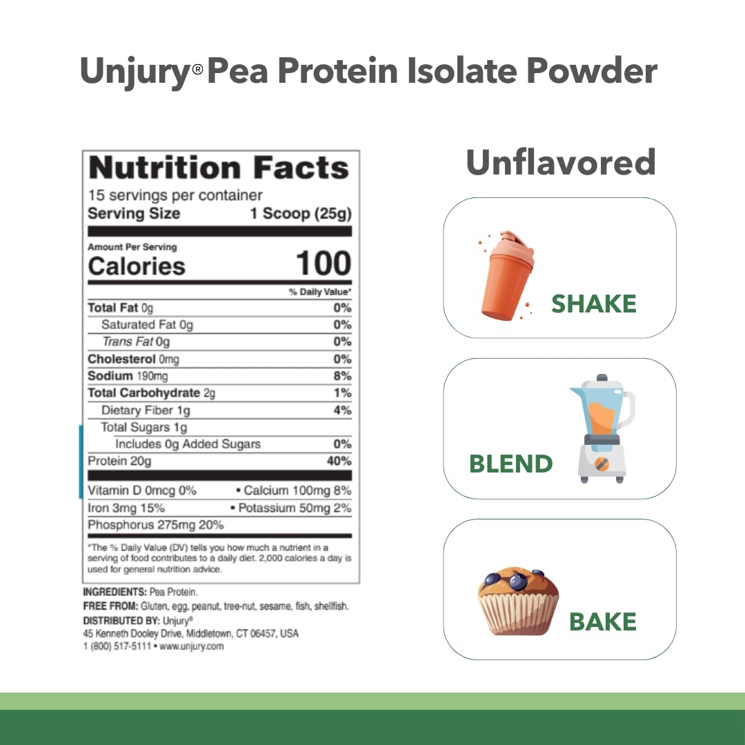 Vegan Unflavored Protein Powder 20 Servings C507