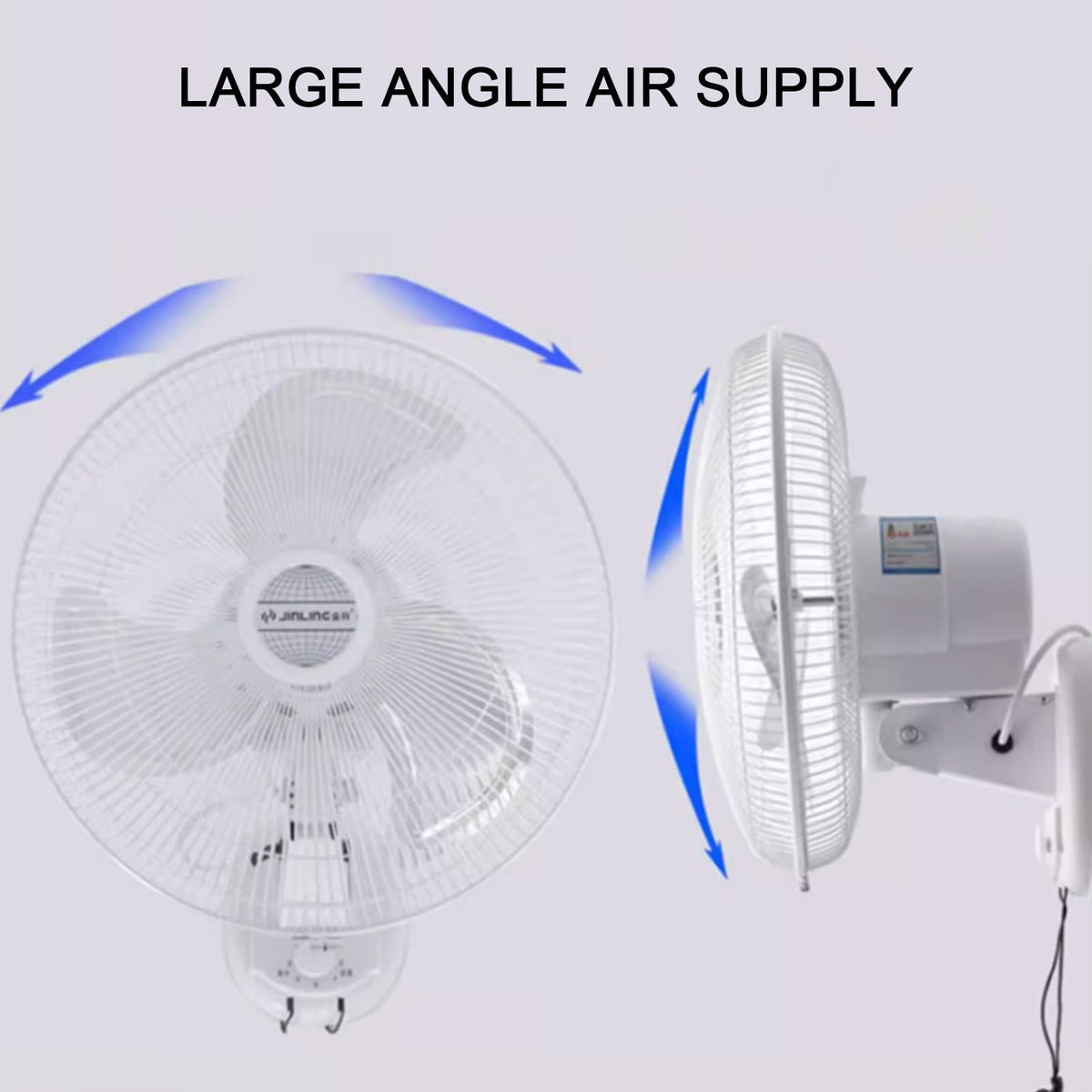 Wall Mount Fan 3 Speeds White 16in D799590