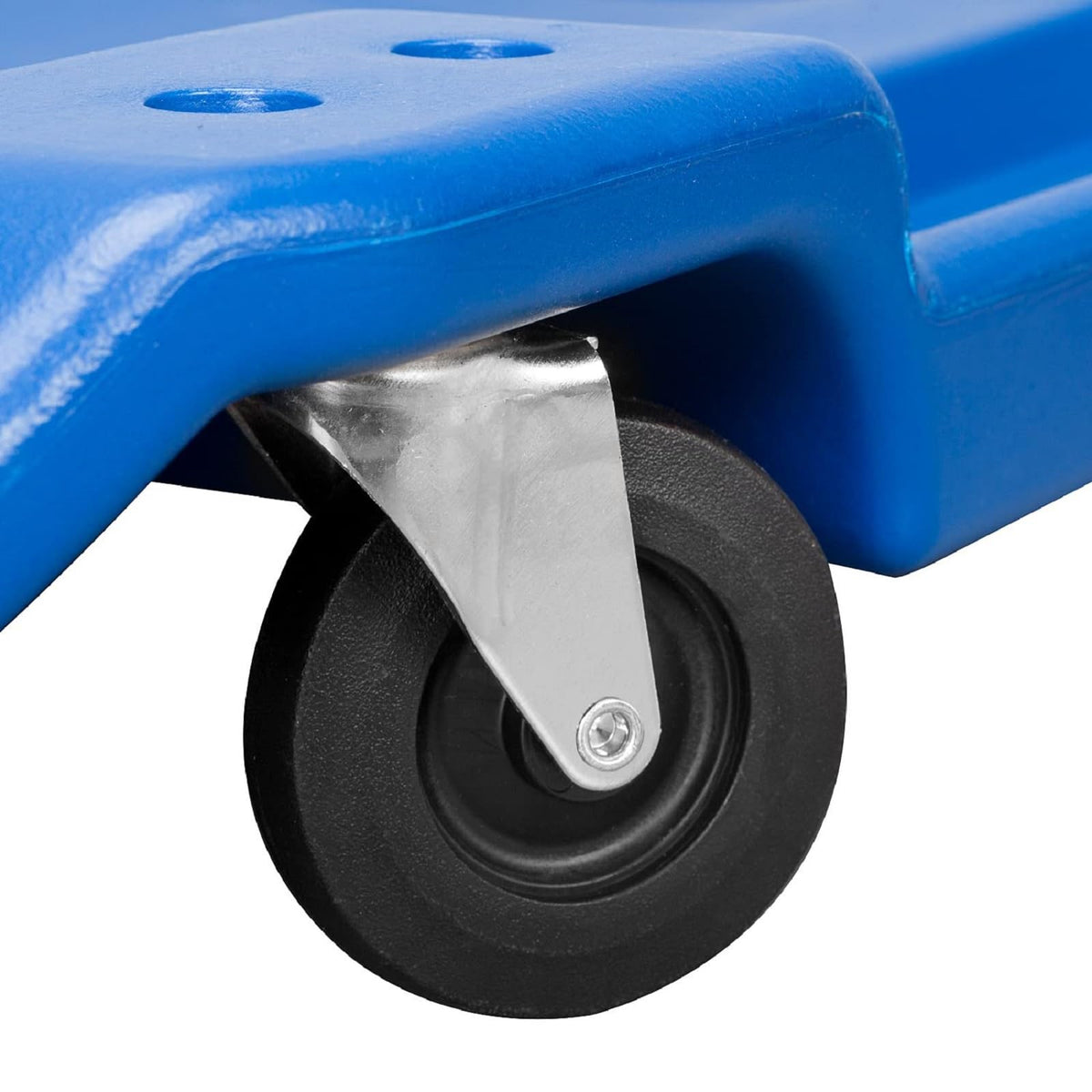 Blue Plastic Rolling Garage Creeper with Padded Headrest and 6 Casters M997