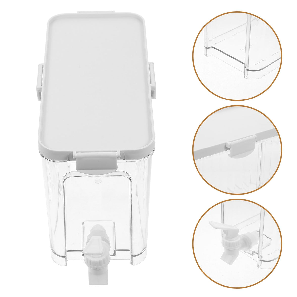 Refrigerator Water Jug with Faucet Large Capacity Beverage Dispenser O86521