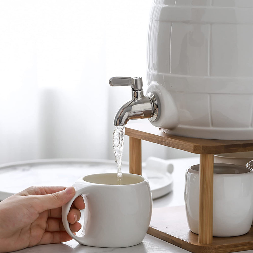 Ceramic Beverage Dispenser with Stainless Steel Spigot K375