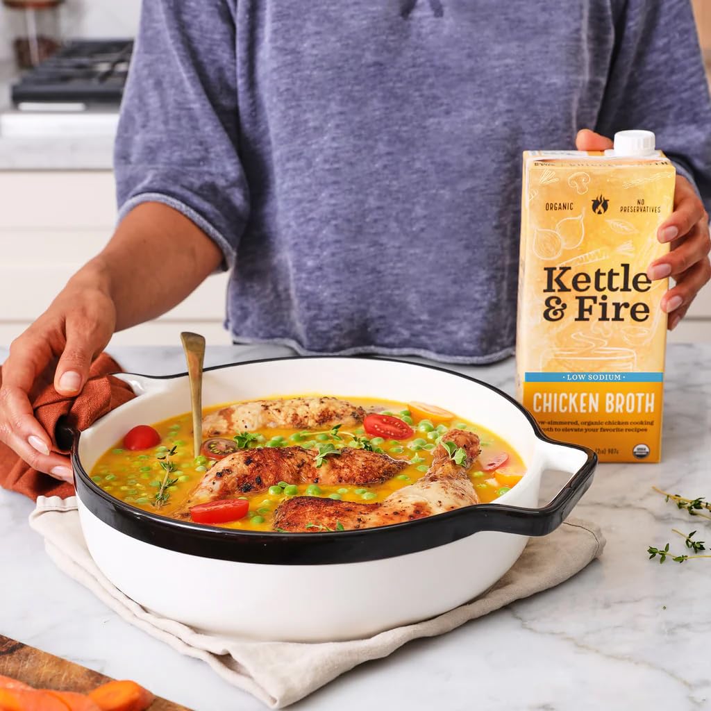 Low Sodium Chicken Broth Pack of 4 Organic 32 oz N6095