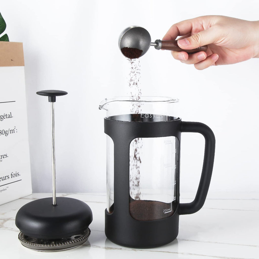 12 oz French Press Coffee Tea Maker with Measuring Coffee Spoon Q401