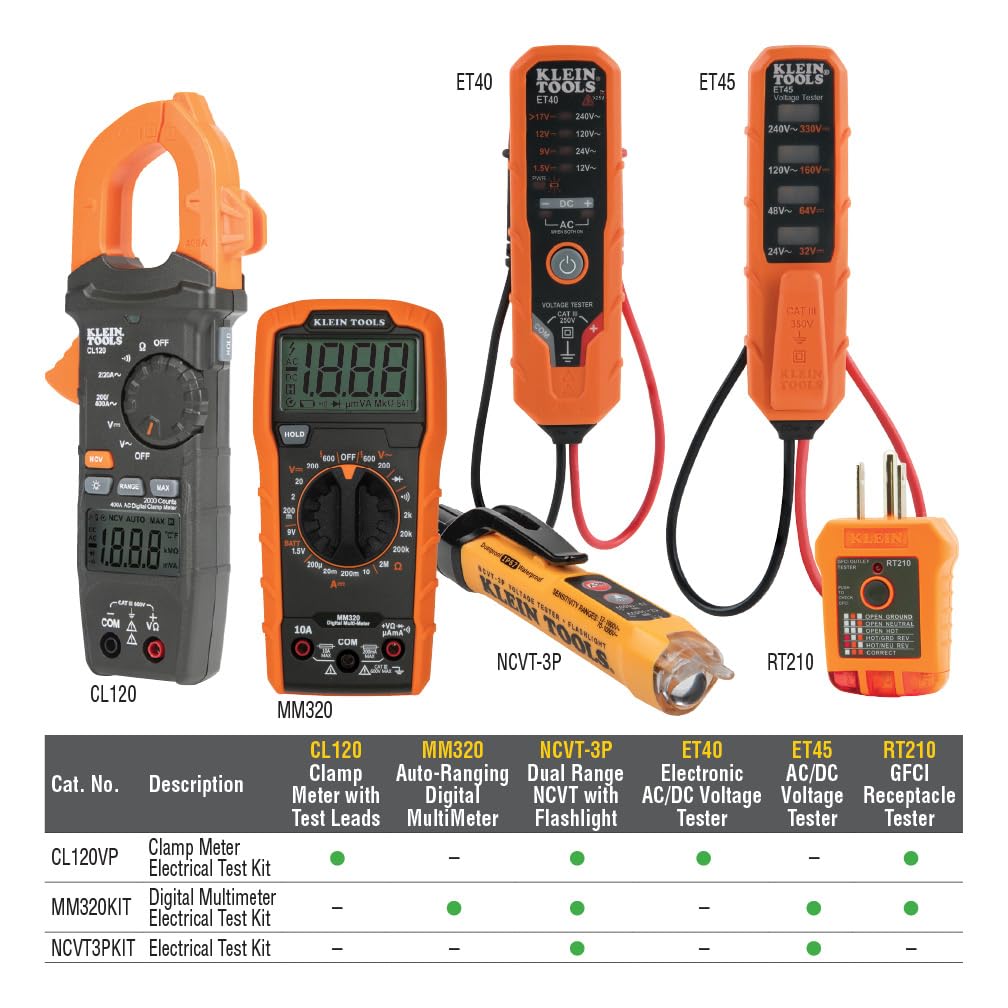 Digital Multimeter Electrical Test Kit with Carrying Case X7482