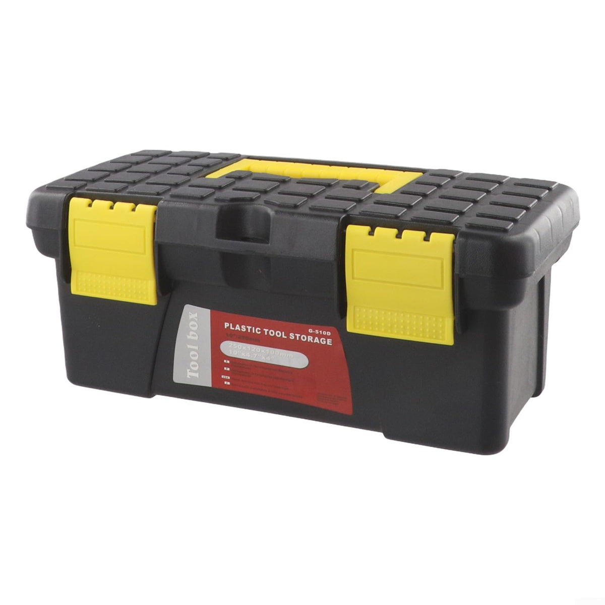 10 Inch Black Plastic Toolbox Storage Case I35944