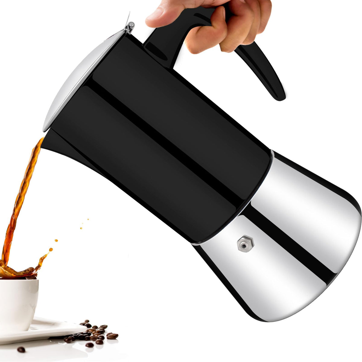 12 Cup Thickened 304 Stainless Steel Moka Pot W255