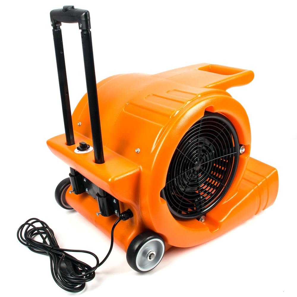 3-Speed 1.3HP 5000 CFM Air Mover Floor Dryer with Telescopic Handle O786
