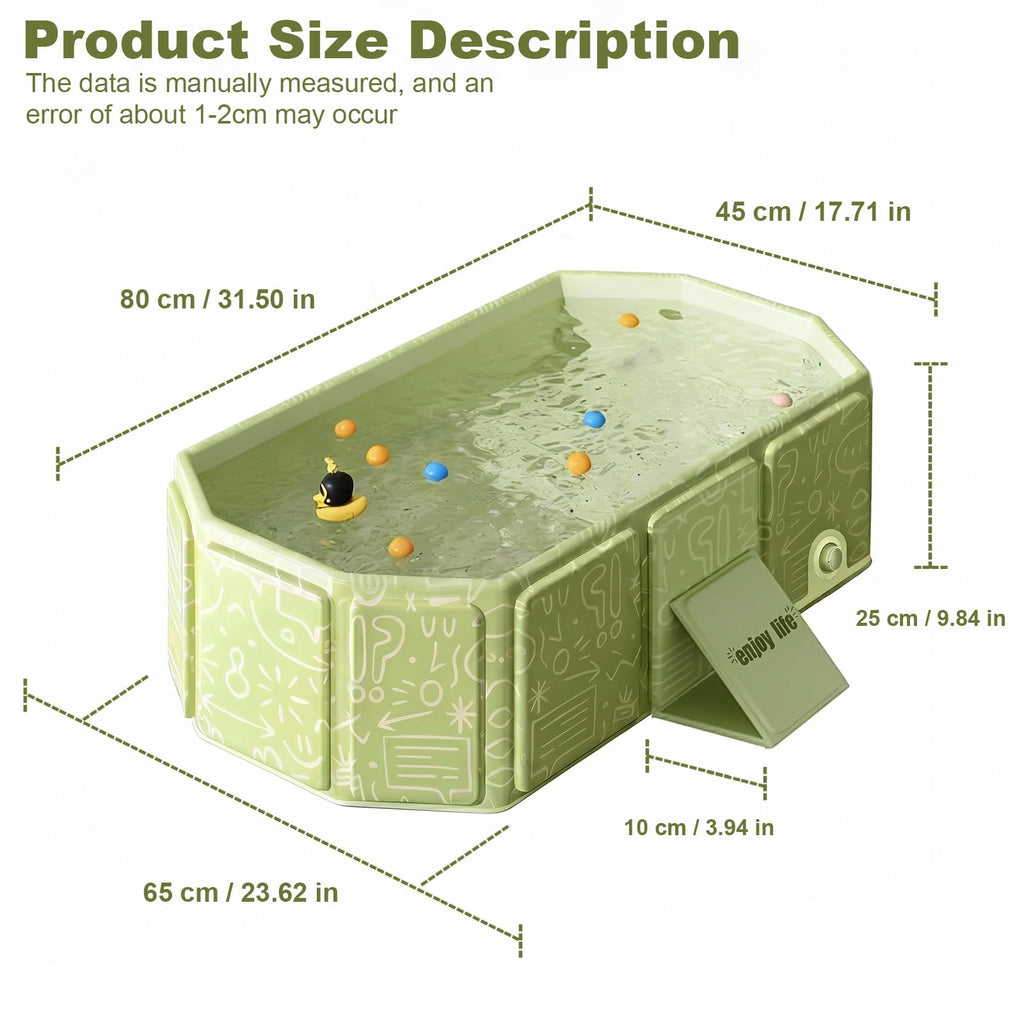 Foldable Dog Bathtub with Side Drain Plug K208