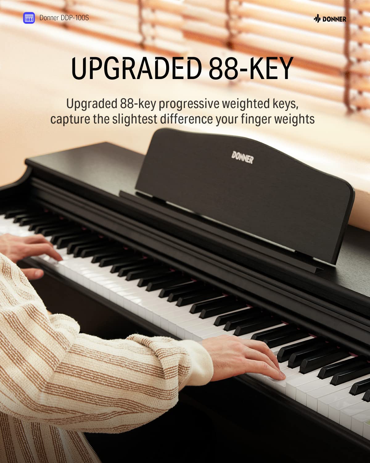 88 Key Weighted Graded Hammer-Action Digital Piano with Bench I327