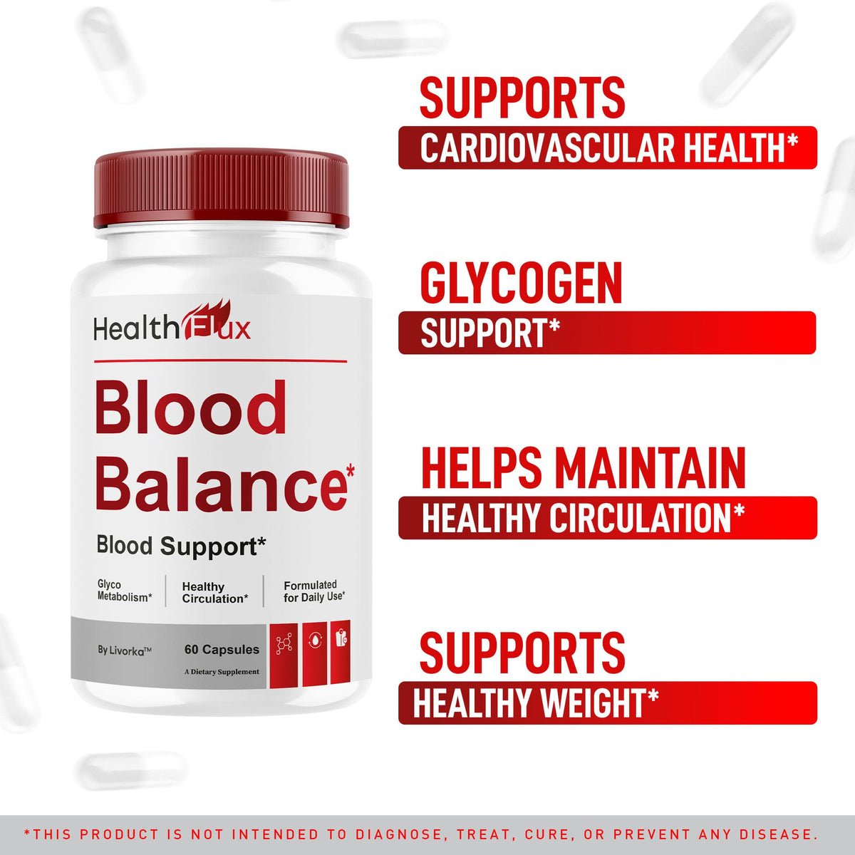 Health Flux Support Supplement Capsules 180 Capsules Q1416