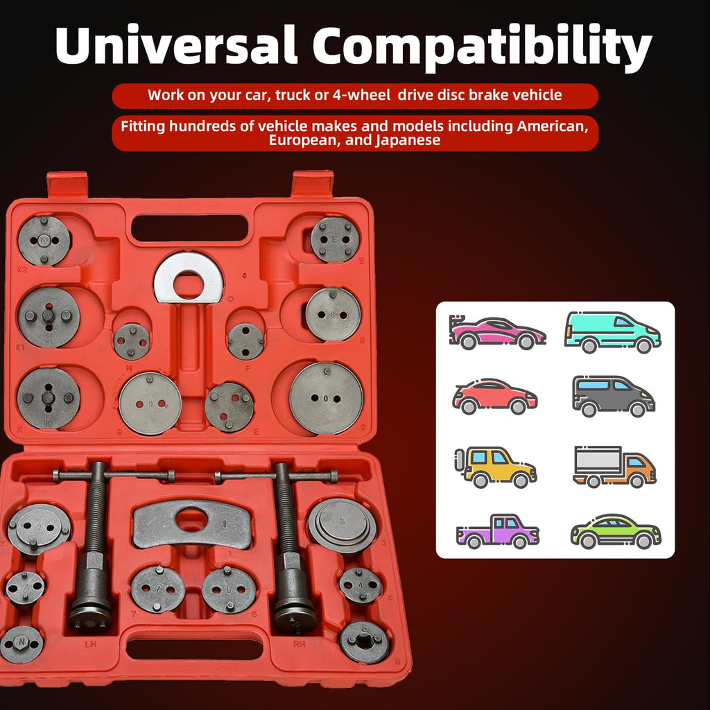 Disc Brake Caliper Compressor Wind Back Tool 24pc D597342