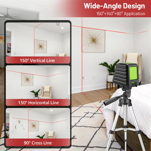 150Ft Red Self Leveling Laser Level with Tripod D3511