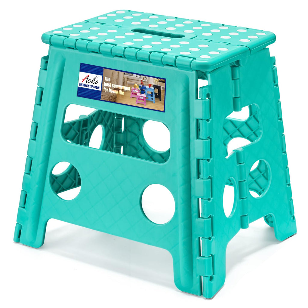 Teal 13 Inch Folding Step Stool X801